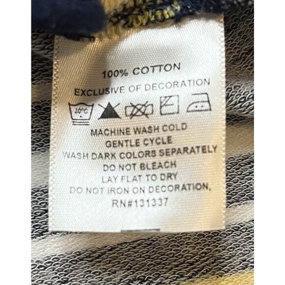 UG Apparel Women's West Virginia Striped Tunic Top Pullover Size M Mountaineers - Picture 3 of 8